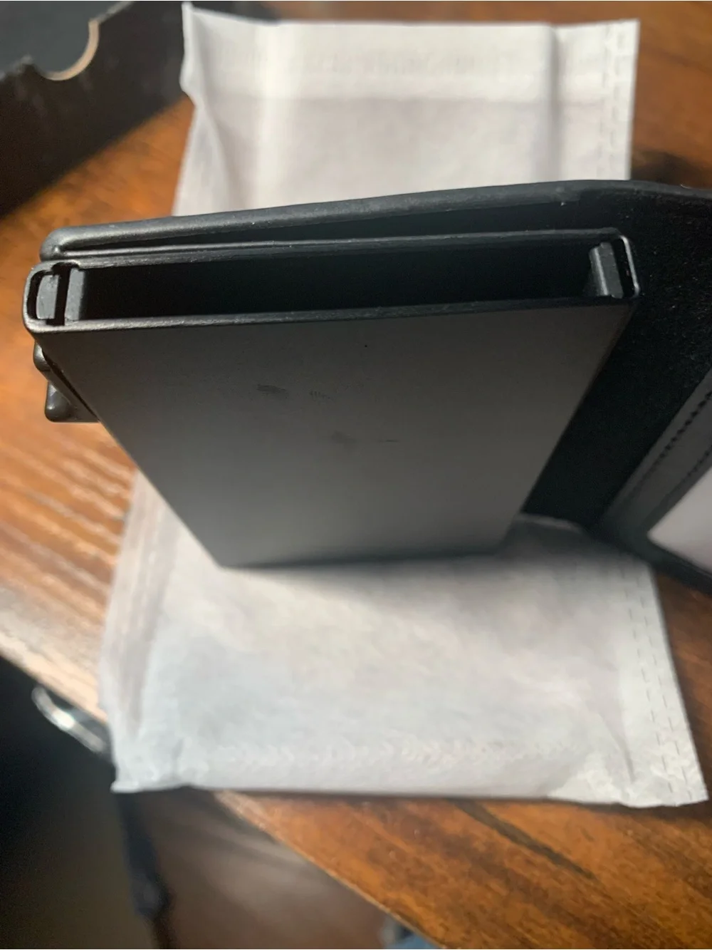 Black Card Wallet with Snap Closure